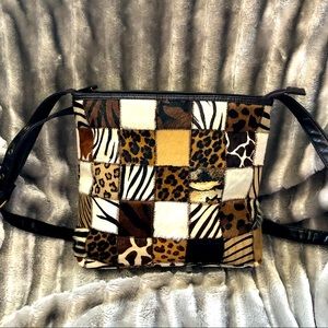 NWOT 👜 Animal Print Calf Hair Patchwork Crossbody